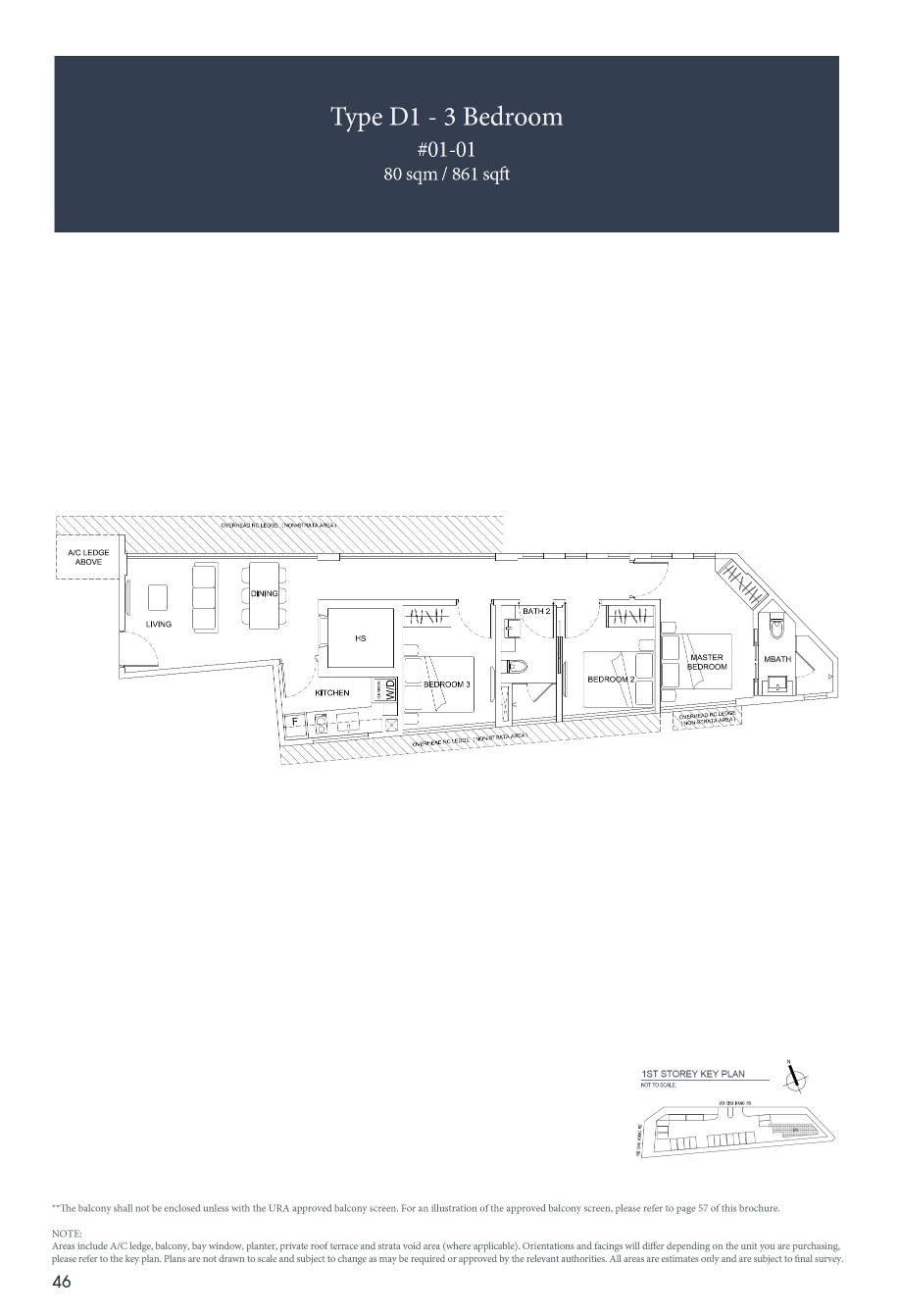 Parkwood Residences 1 Bedroom Floor Plan 4